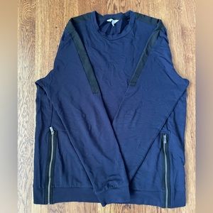 Navy Blue Crewneck Calvin Klein Long Sleeve Sweater Sz L